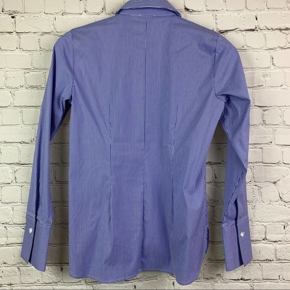 Ann Taylor Factory Blue Dress Shirt XSP - Picture 2 of 9